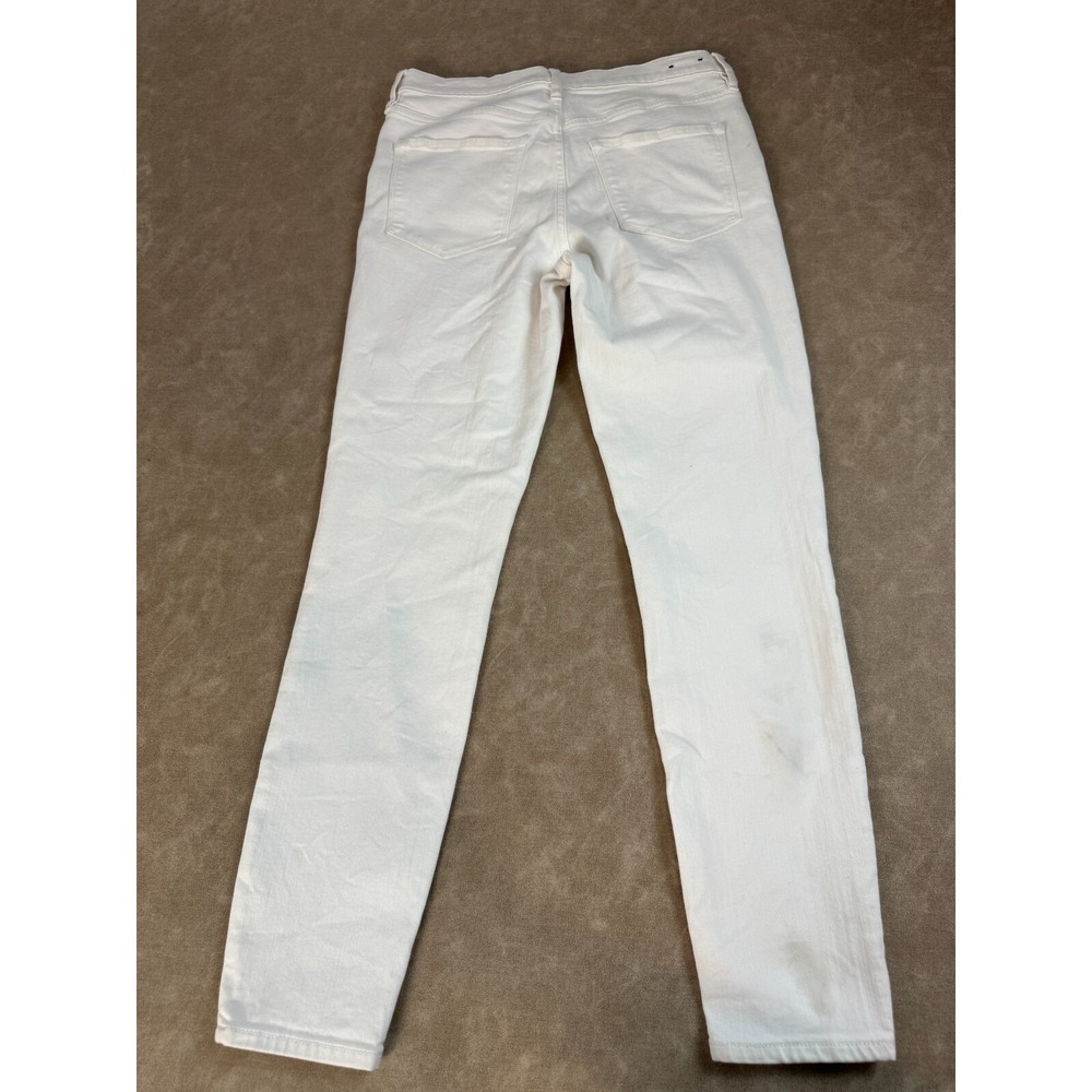 J. Crew Womens G1975 10" Highest-Rise Skinny Stretch Pocket White Denim Jeans 28 - Picture 2 of 8
